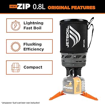 Amazon.com: Jetboil Zip 0.8L Portable Fast Boil Stove with Easy